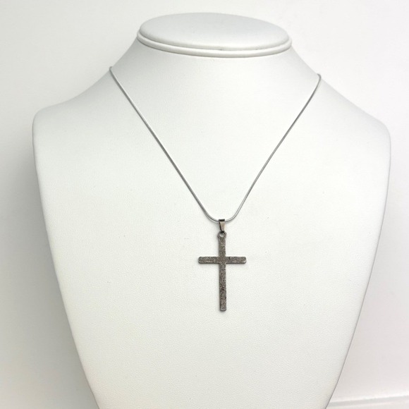 NEW Holy Water Cross Raw Steel 17" River Jordan‎ Baptism Confirmation Unisex - Picture 5 of 5
